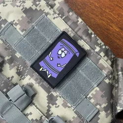 Parche Morale Táctico Morado con Velcro para Chaleco y Mochila