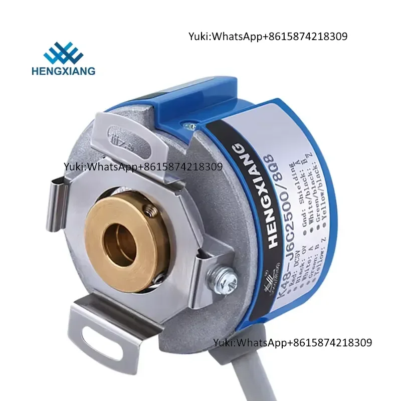 K48-J6C1024Q8 DC5V IP40 Is Equal to OIH48-1024-L6-5V 8mm Hollow Shaft Incremental Encoder 1024ppr Line Driver 26LS31 Output
