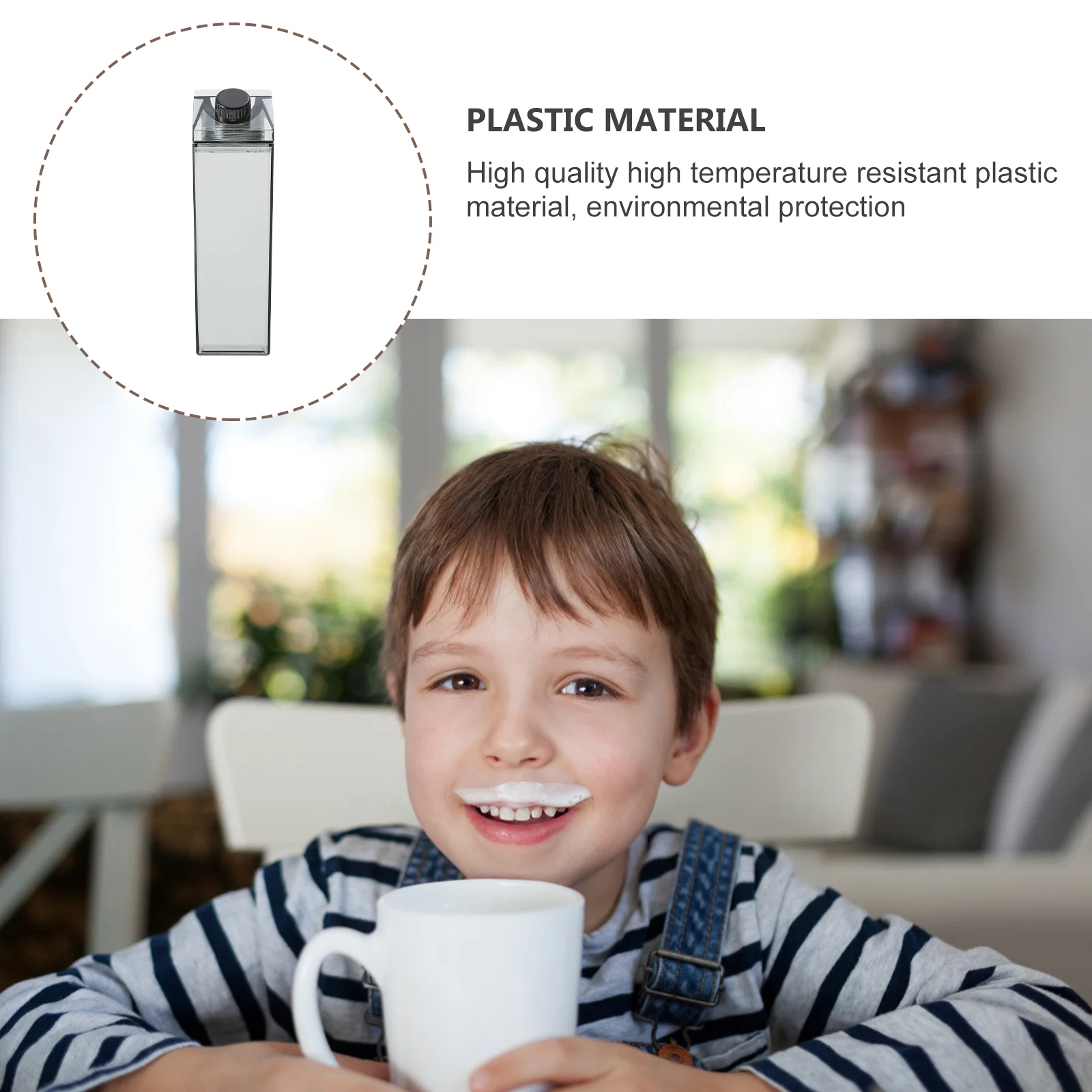 

Plastic Milk Cup Square Beverage Water Drinking Transparent Juice Cup High Quality Sturdy Safe Reusable Environmental