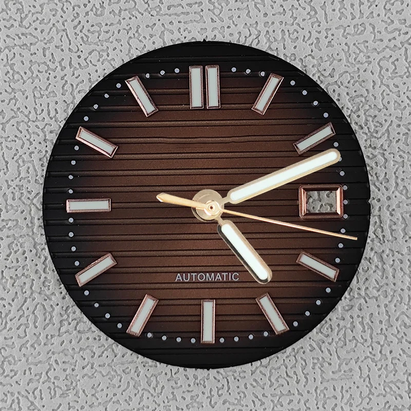 قرص ساعة 30.5 ملم مع عقارب ساعة نوتيلوس صن راي فيت NH35 NH36 وجوه حركة أوتوماتيكية