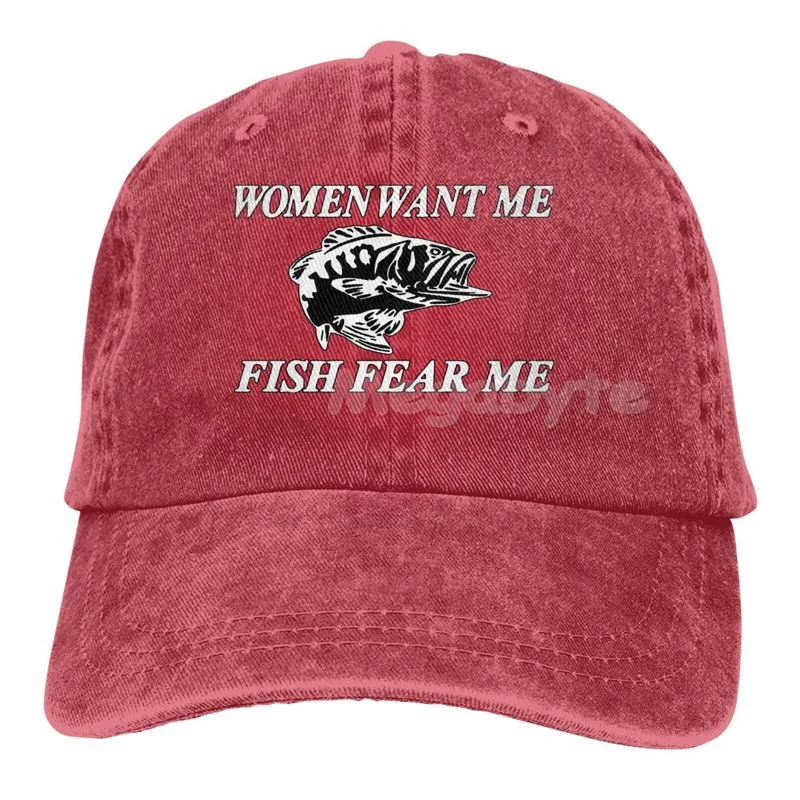 Casquette de baseball délavée pour femme, chapeau de camionneur unisexe, réglable, chapeau de papa respirant, chapeaux de commande, Want Me Fish,