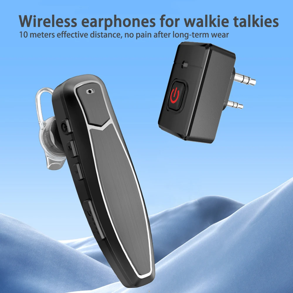 Wireless Headset Bluetooth Earpiece with Charger for Baofeng UV-5R UV-82 UV-17 UV-16 BF-888S Retevis TYT Kenwood Two Way Radio