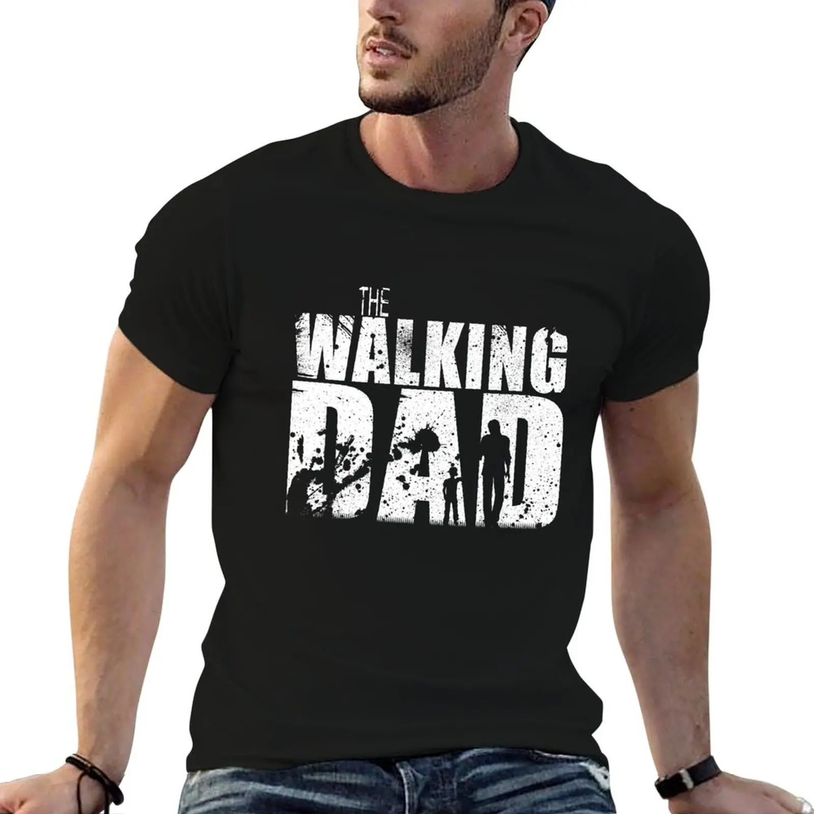 The Walking Dad Cool TV Shower Fans Design T-Shirt summer clothes boys animal print mens cotton t shirts