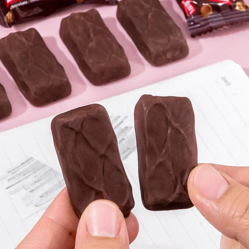 Creative Simulation Chocolate Shaped Rubber Eraser Cute Cartoon Erasers Student School Office Stationery Prize Kids Gifts