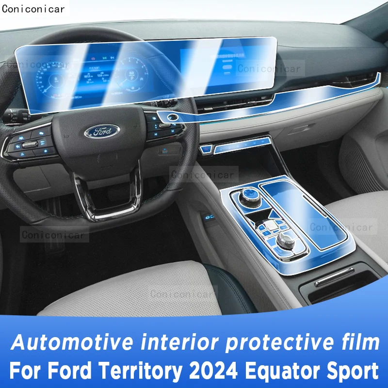 Panel de navegación para caja de cambios deportiva, película protectora de TPU para Interior automotriz, antiarañazos, para Ford TERRITORY 2024,