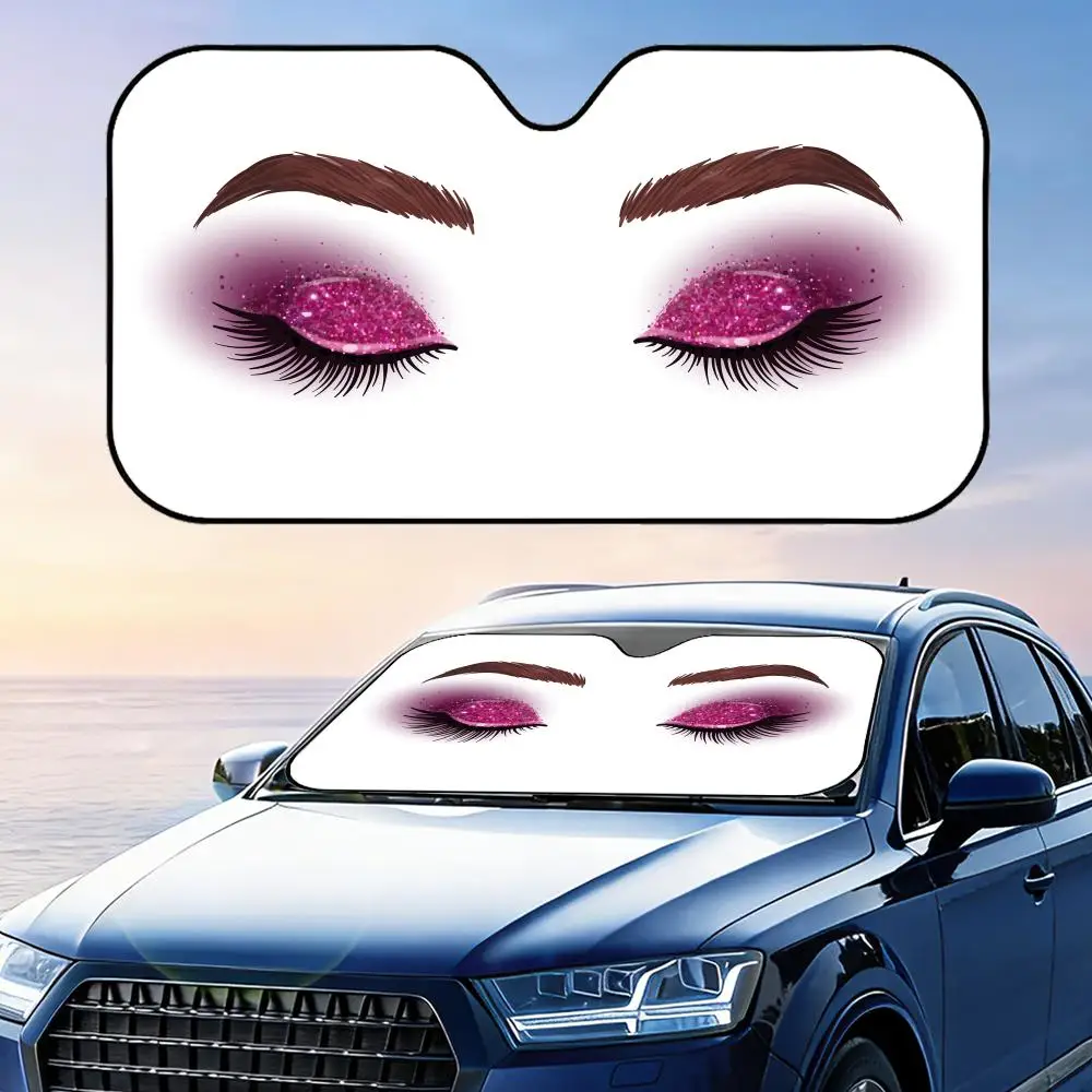 

Women Eyeshadow Eyes Sun Visor Foldable Universal Car Windshield Sun Shade UV Protection Heat Insulation Foldable Cover