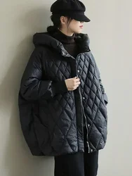 Frauen Kapuze lose 90% weiße Ente Daunen Parka lässig weiblich dicken warmen Daunen mantel Schnee jacken Outwear neue Herbst Winter jacken