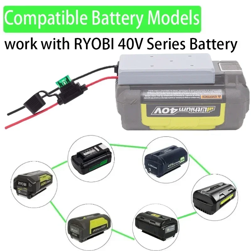 Adaptateur pour Ryobi 40V Eddie ion, connecteur de performance, jauge de fil 14AWG, bricolage