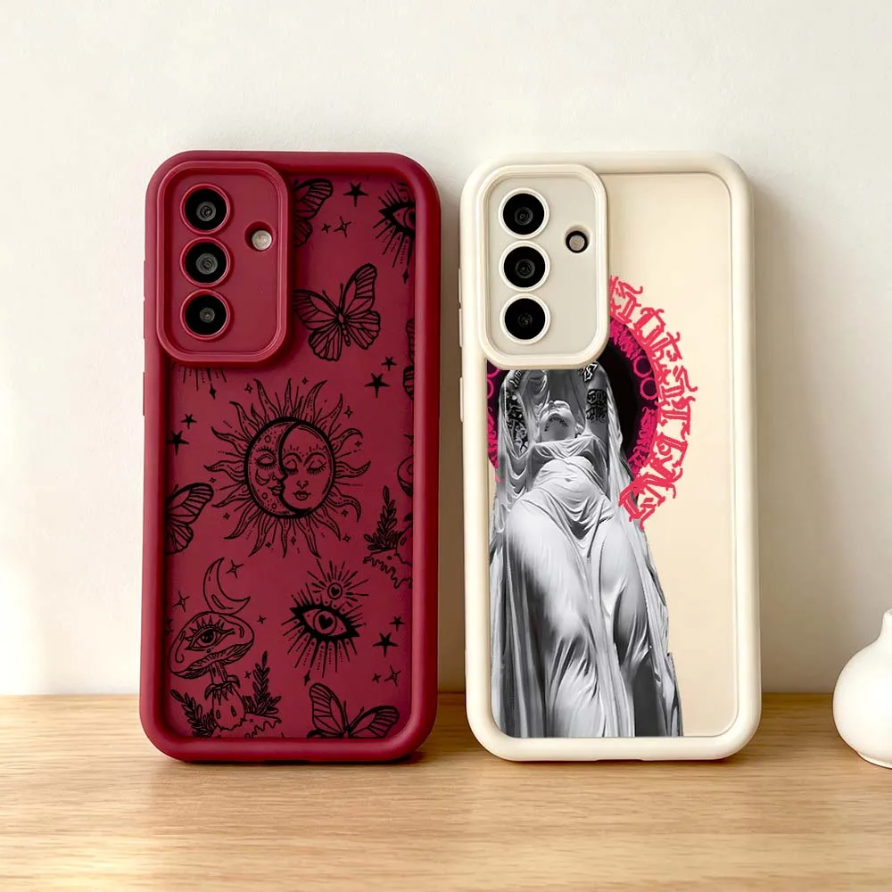 Cartoon Butterfly Sun Eye For Samsung Galaxy A73 A72 A71 A56 A55 A35 A25 A54 A53 A52 A51 A32 Eye Ladder Phone Case Gift