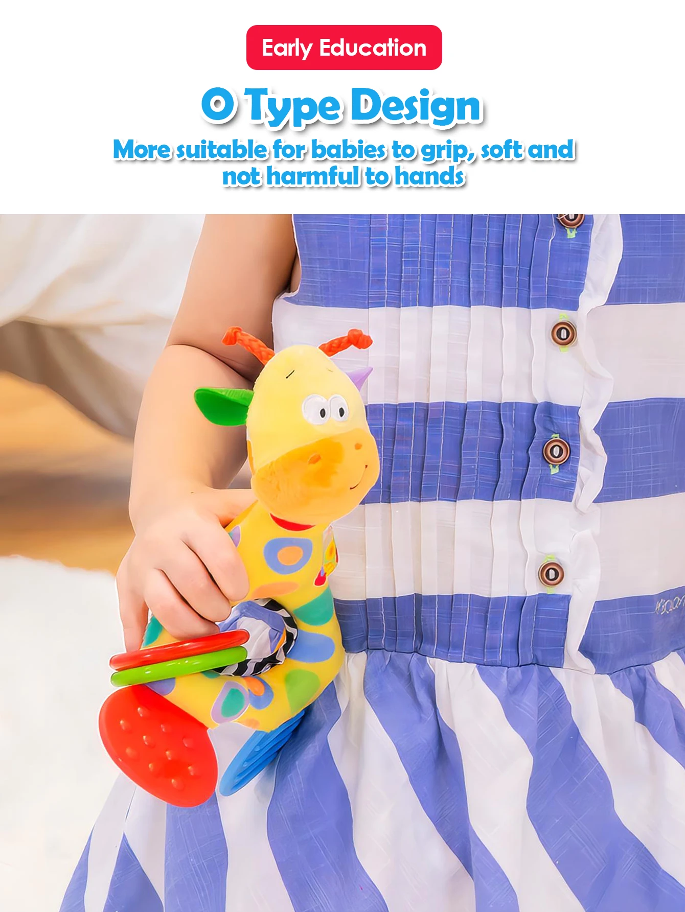 1 stücke Baby weich rasselt Tier hirsch ausgestopfte Puppe Beißring Puppe niedlichen Kinder Baby Baby Beiß spielzeug für Neugeborene sensorische Plüschtiere