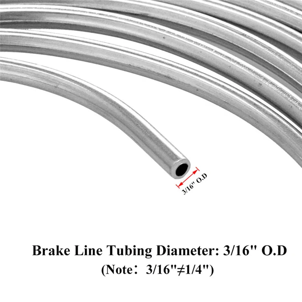 For Car Brake Replacement Brake Line Kit Hydraulic Brake Line 3 16 Inch Diameter 25 Feet Length High Flexibility