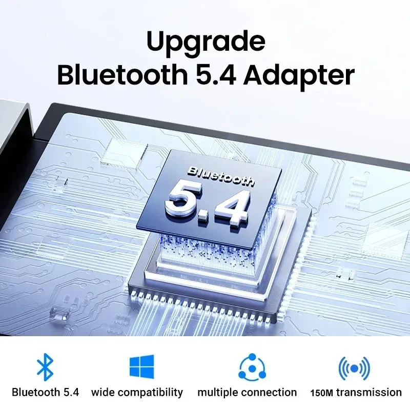 USB Bluetooth 5.4 アダプター 150M ドングル レシーバー トランスミッター Bluetooth PC用 ワイヤレス マウス キーボード 音楽 オーディオ ドライバー無料