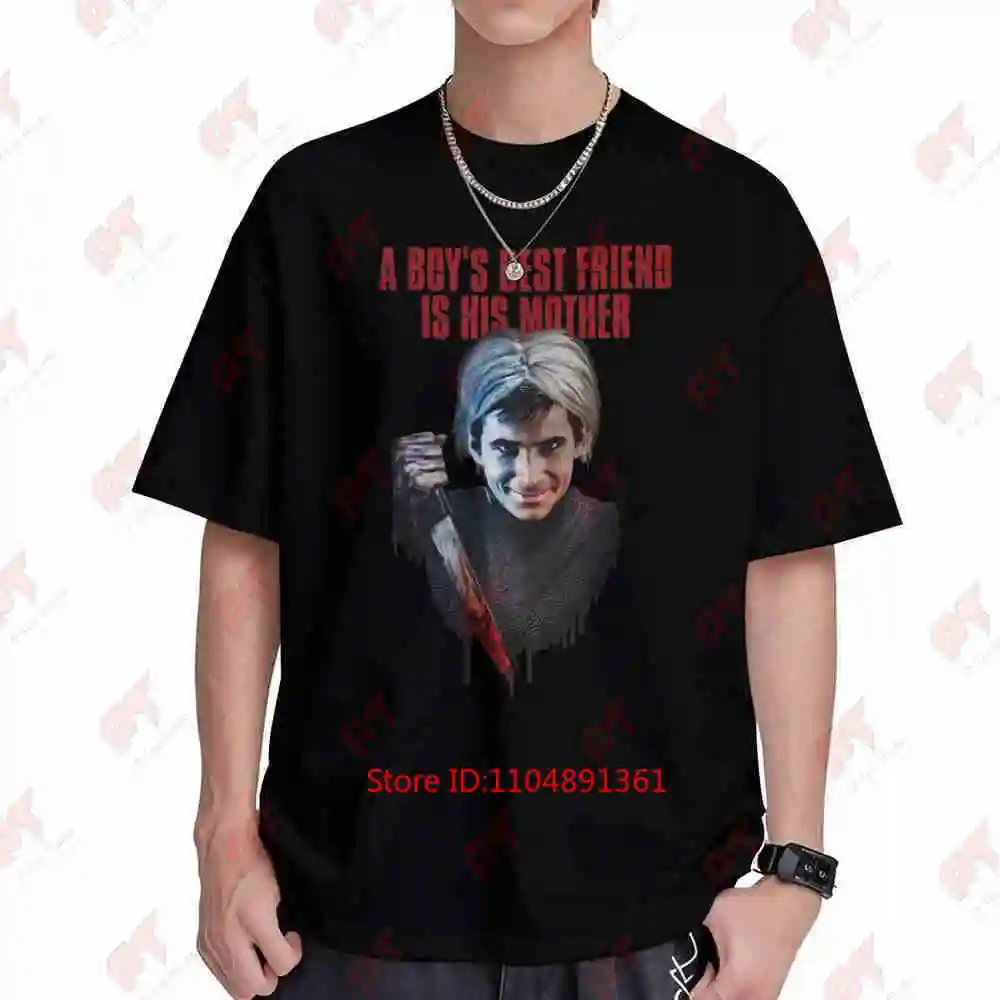A Boy's Best Friend Is His Mother Bates Norman Psycho Hitchcock Short Sleeve Tee 100% Cotton T-Shirt