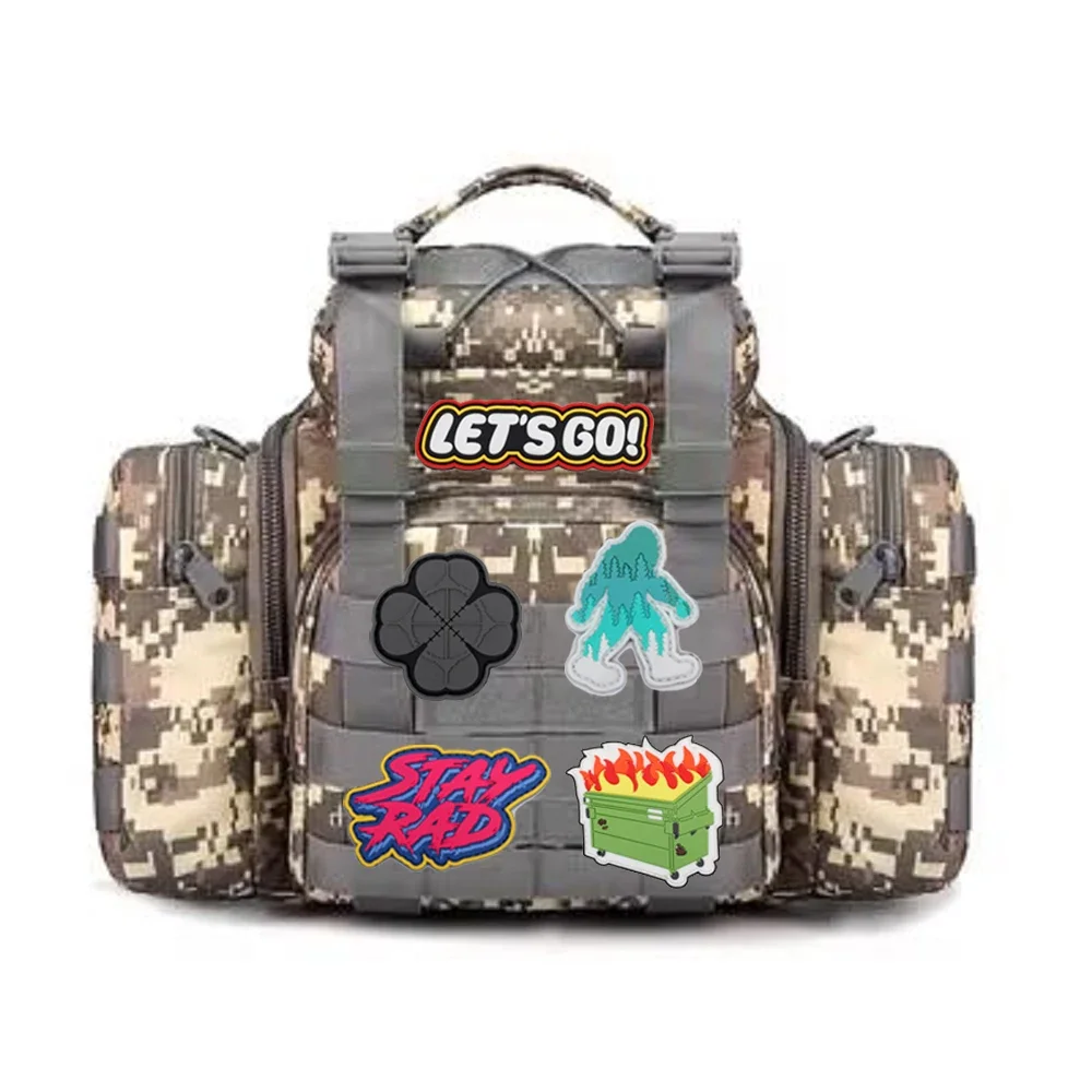 Outdoor Bag Accessories Camping Series 3D PVC Glow-in-the-dark Forest Badge Flame Personality DIY Jacket Hook Backpack Patch