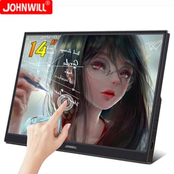 14 Inch Portable Monitor 1920x1200 Touchscreen Display with HDMI USB C  IPS Screen External Monitor for Laptop PC Phone Mac Xbox