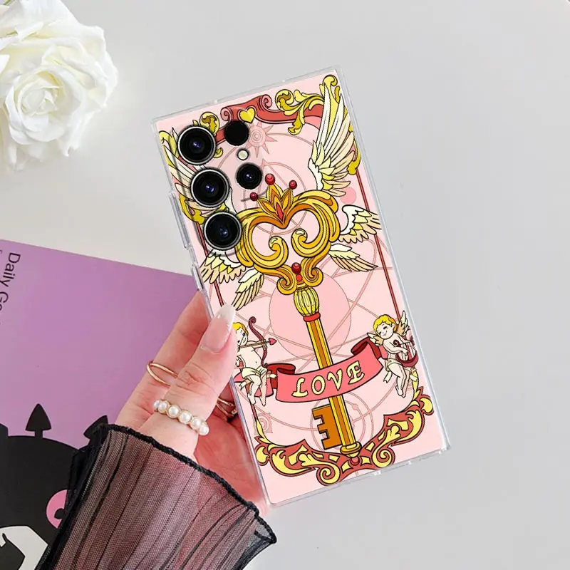 Card Captor Sakura Anime Phone Case For Samsung S24 S23 Ultra 5G S22 S20 S10 Plus S21 FE Clear Cases Cover Galaxy S24Ultra Funda