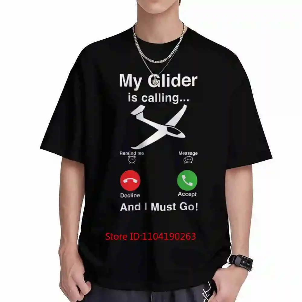 My Glider Is Calling Sailplane Soaring Short Sleeve Tee 100% Cotton T-Shirt