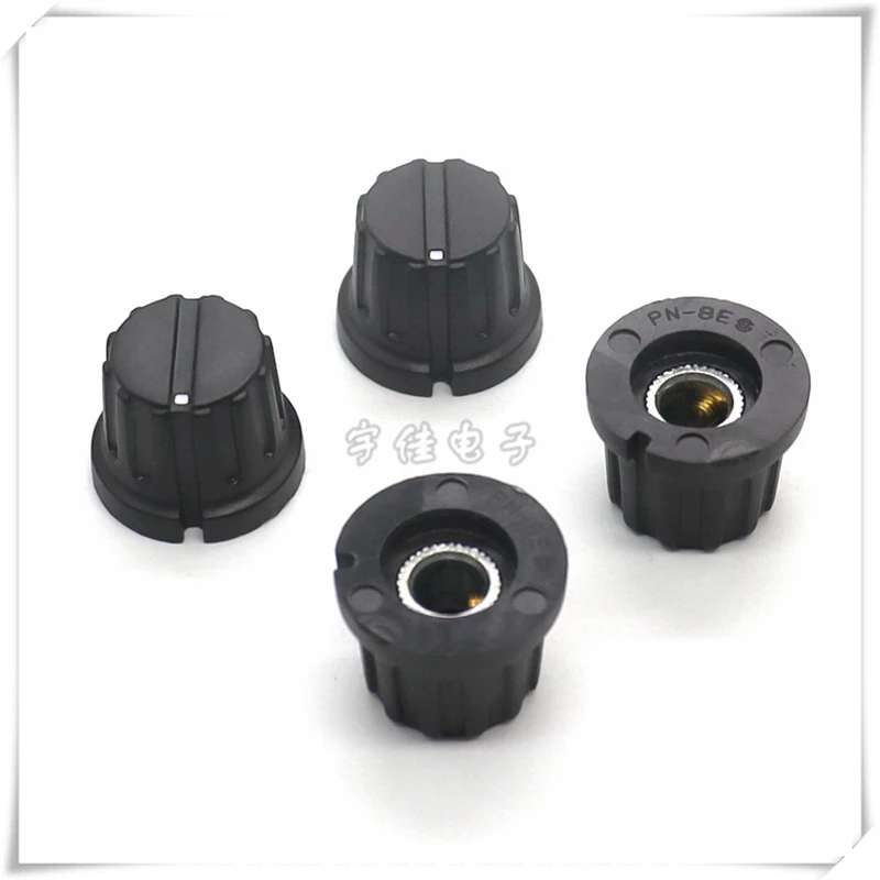 2PCS High Quality Knob Cap PN-8E Striped Plastic Copper Core Knob Cap 20.5*16mm Inner Hole 6.35mm