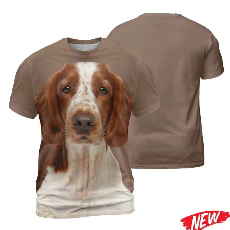 Cute 3D Printing Dog Tshirt For Men Hot Sale Animal Pets Pattern Short Sleeve Tee Shirt Summer Street Quick Dry T Shirts Tops