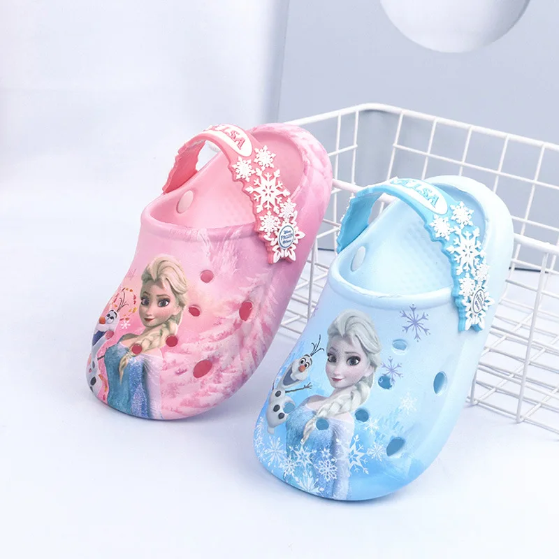 Disney Princess frozen EVA summer bath non-slip children\'s slippers Girls indoor cartoon cute Baotou flip-flops slippers