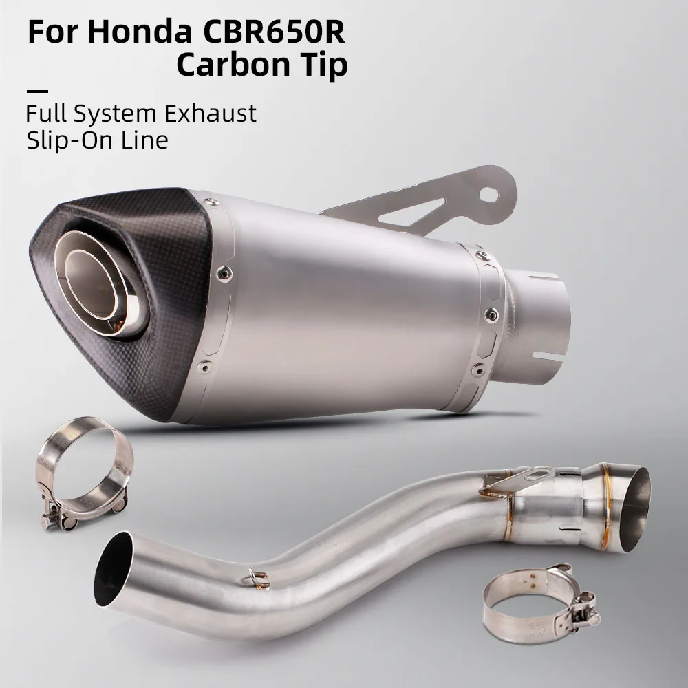 For Honda CBR650F CB650F CBR650R CB650R E-clutch 2014-2026 Motorcycle Exhaust Accessory Middle Link Pipe Connect Escape Muffler - view 2