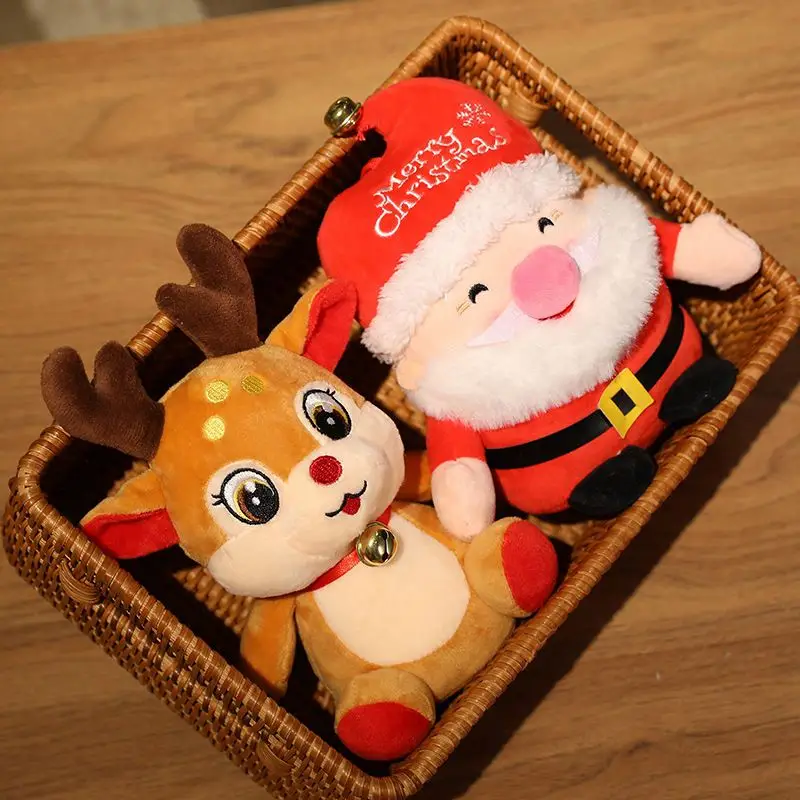 22CM-55CM Lovely Santa Claus & Elk Plush Toys Stuffed Animal Doll Christmas Gifts For Children Kids Home Decoration High Quality