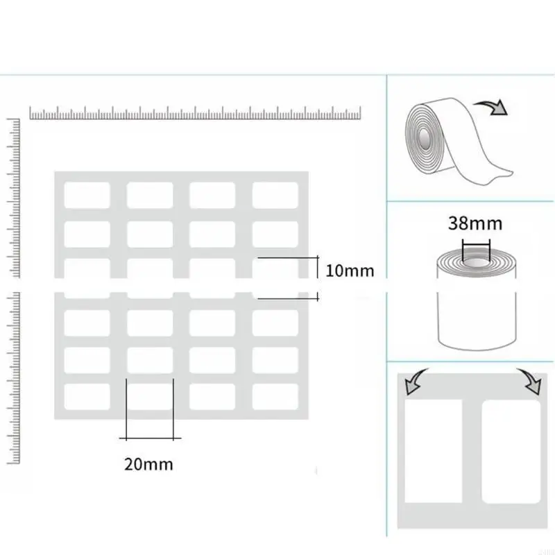 Blank Rectangle Address Stickers Labels Inkjet Printing for Packaging Mailing Candles Homemade Cookies Jars Soap 2000PCS 24BB