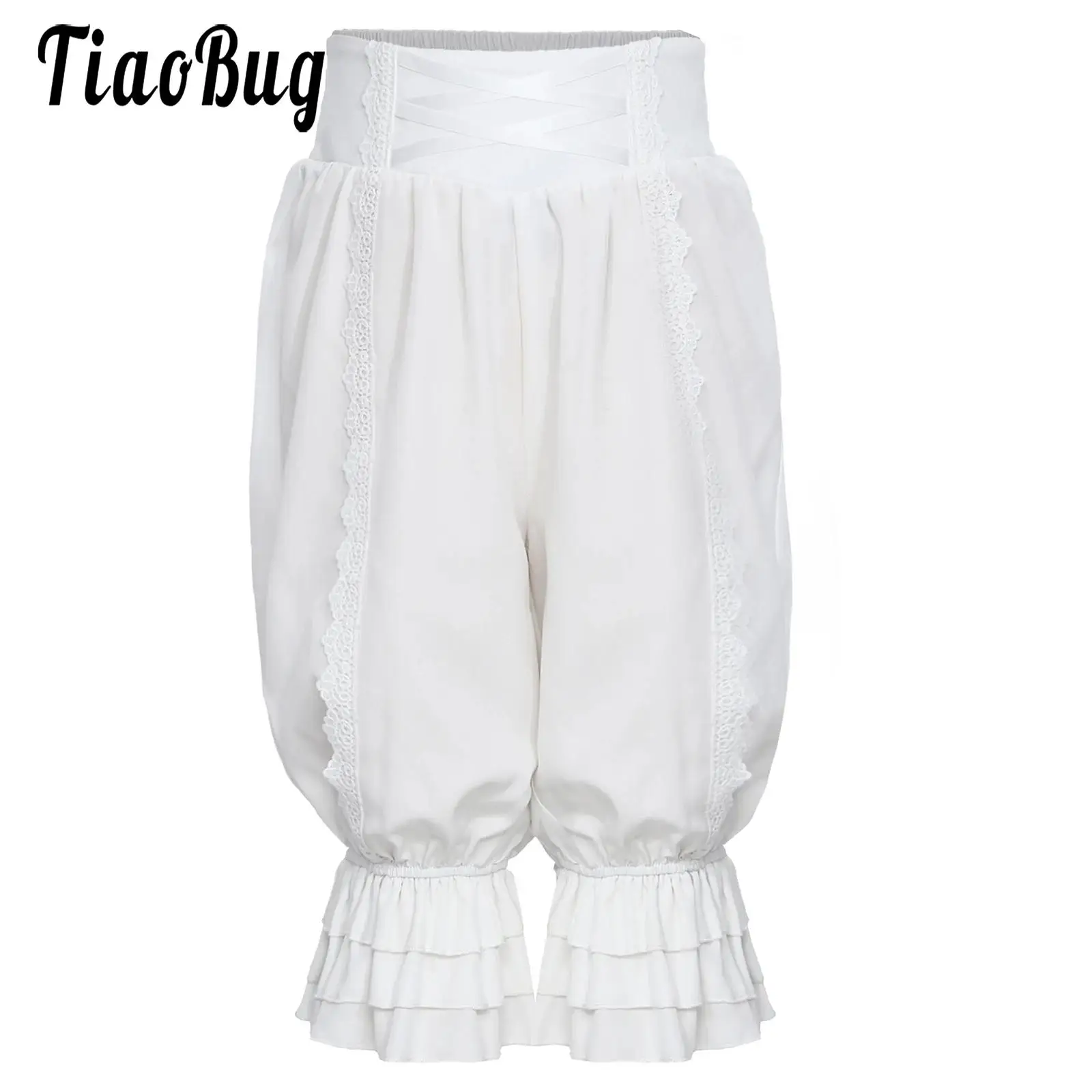 

Kids Girls Victorian Bloomers Pantaloons Costume Octoberfest Loose Lace Trim Bloomers Shorts Party Steampunk Dance Costumes