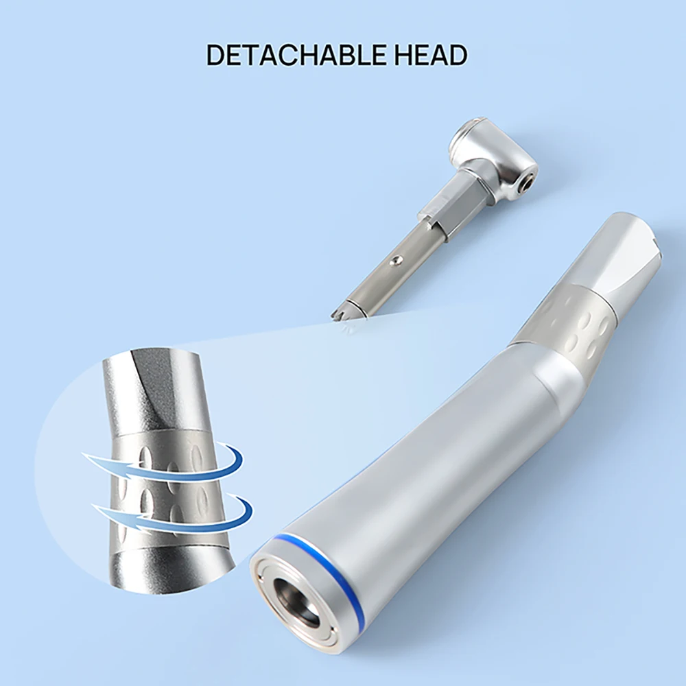 Azdent Dental 1:1 LED Contra Angle Low Speed Handpiece Inner Channel Push Button 1 Port Spray 2.35mm Burs Hanpieces for Dentist