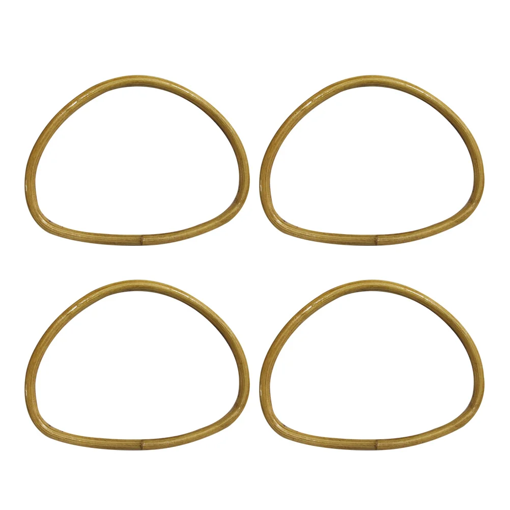 

4Pcs Bamboo Handbag Handles Semi Circular Color Smooth Surface Purse Holder DIY Tote Bag Accessories Handbag Parts