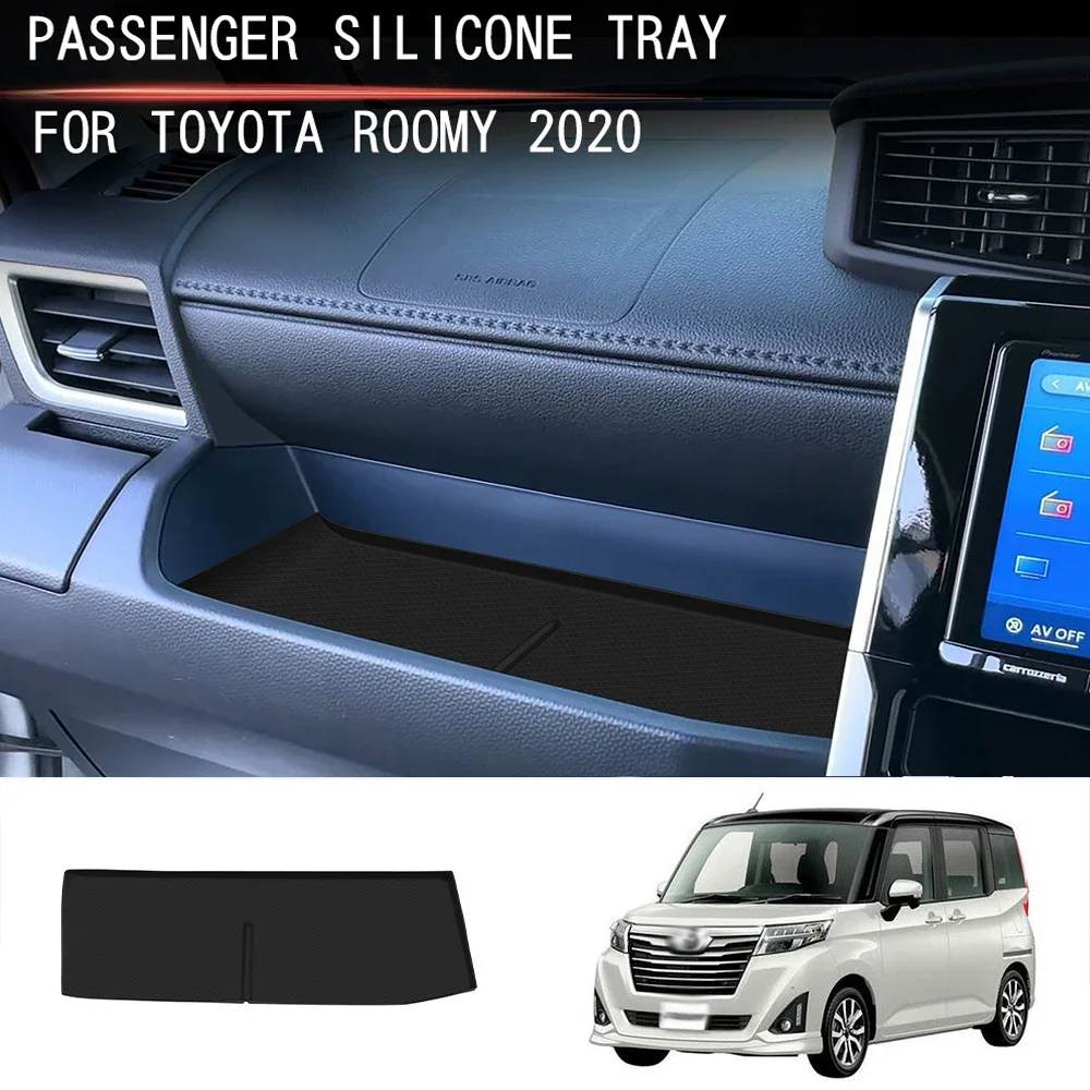 For TOYOTA ROOMY CUSTOM 2022 2023 2024 Silicone Rubber Passager Tray Dashboard Central Control Copilot Storage Cover Accessories