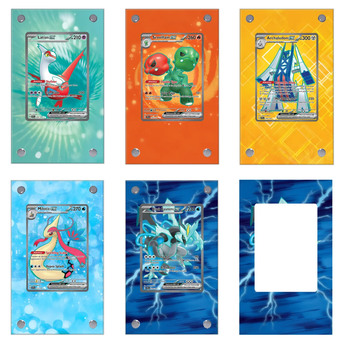 

Pokemon Latias Black Kyurem Extended Art Display Case Collection Card Extended Painting Psa Anime Display Rack Excluding