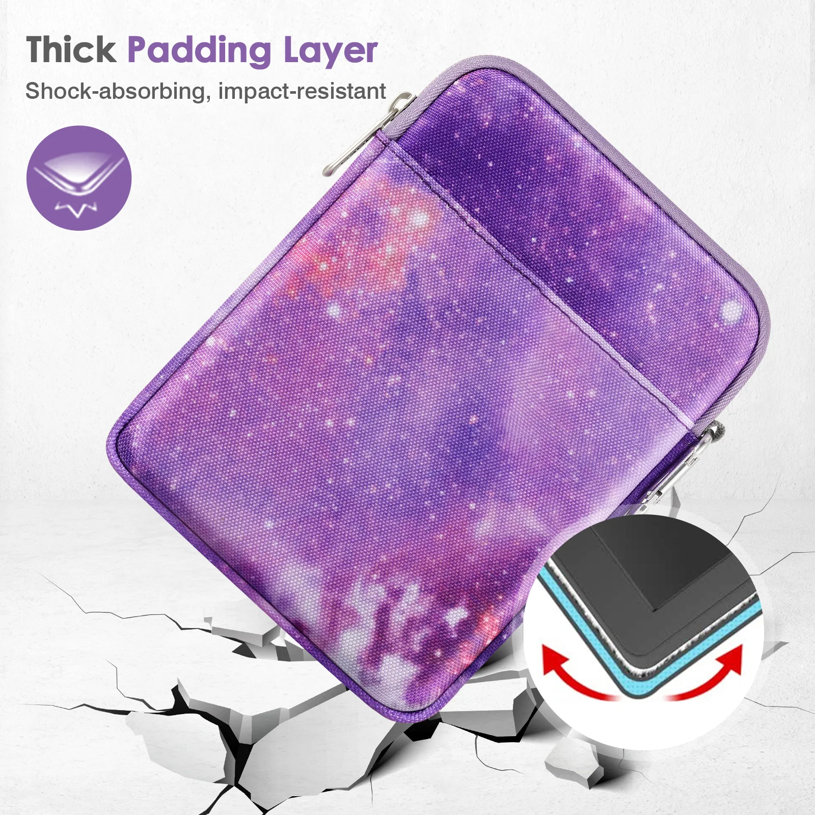 โมโค เอปิด Ereader Sleeve Case สำหรับ 6-7 นิ้ว Ereader แท็บเล็ตกระเป๋าป้องกันกระเป๋าพร้อมคาราบิเนอร์