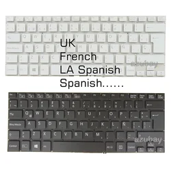 Spanish French AZERTY UK Keyboard For Sony VAIO SVF14E SVF14221CLW SVF142C29U SVF14321CLW SVF14325CLB SVF14325CLW SVF142C29U