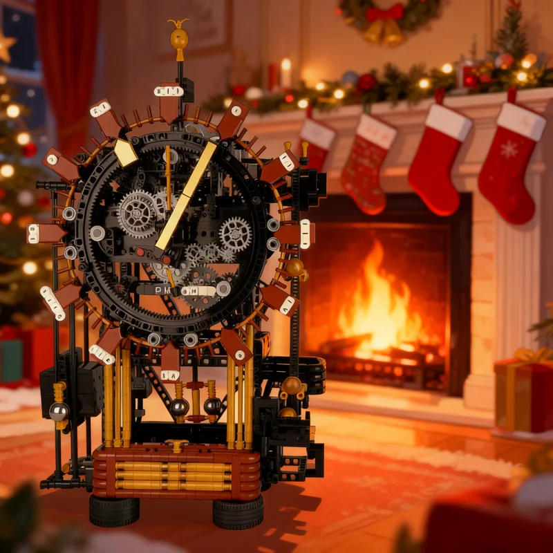2111 pièces MOC Modèle d'horloge à pendule technique, Blocs de construction, Jouet de construction, Cadeau de Noël, Anniversaire, Éducation, Briques DIY pour enfants