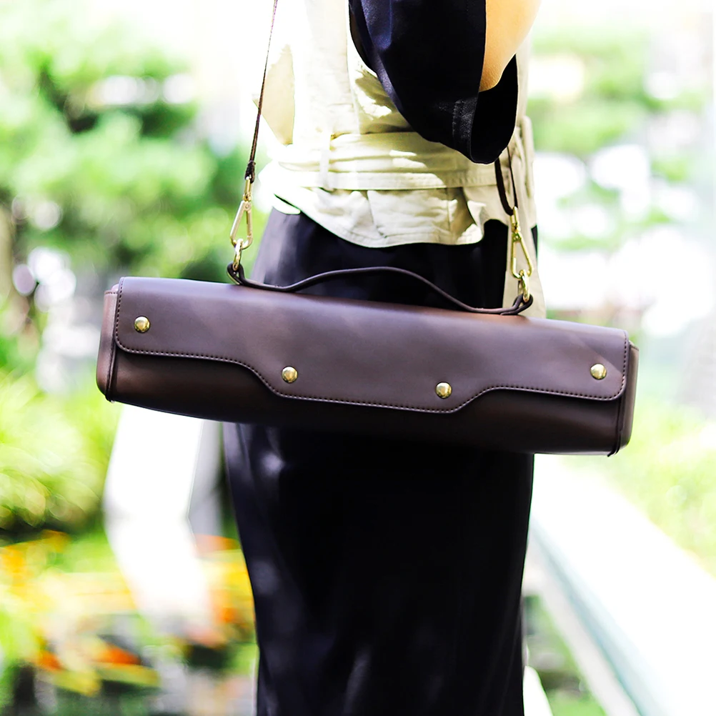 

Flute Box Carrying Bag Instrument Storage Shoulder Bags Portable Case with Strap Metal Small Easy-to-use