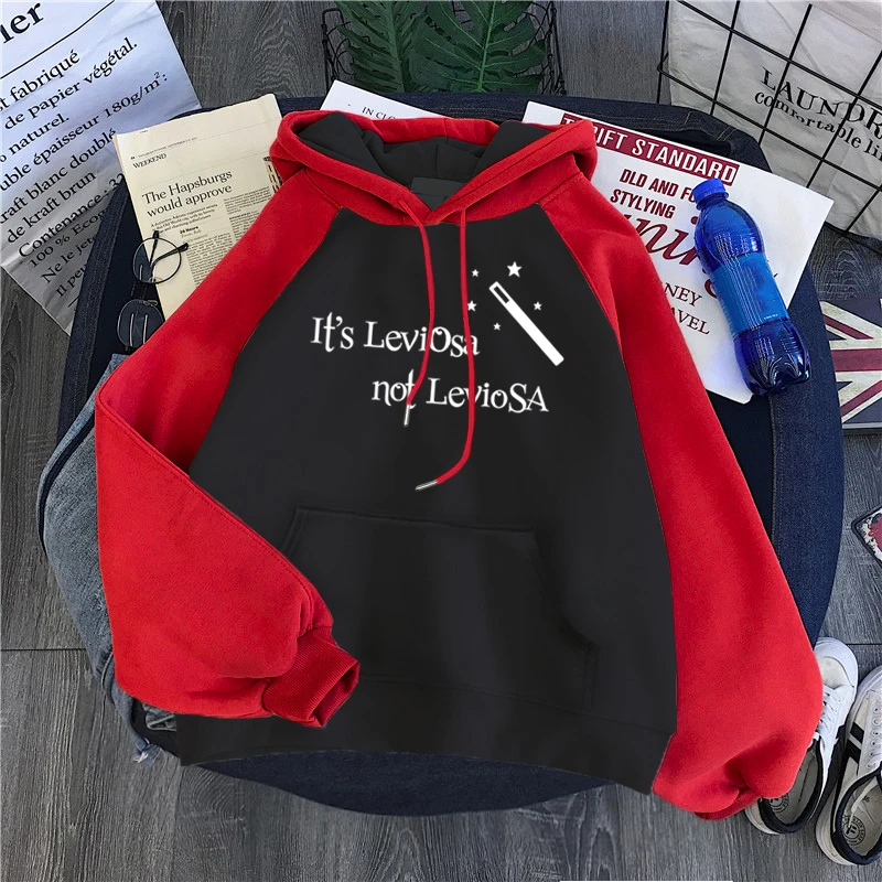 Women Hipster Streetwear Sweatshirts 2024 It\'s Leviosa Magic Fleece Casual Hoodies Female Autumn Harajuku Tracksuit Brand Hooded