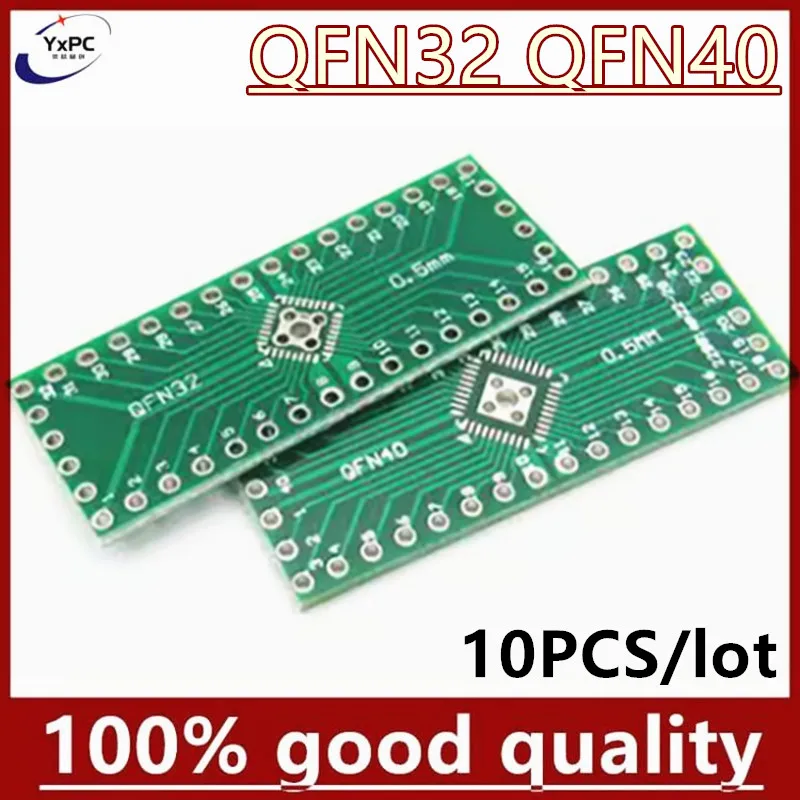 

10PCS QFN32 QFN40 Transfer Board Adapter PCB Pinboard SMD to DIP40 DIP32 DIP Pin IC Test Plate 0.5mm 2.54mm Pitch Converter Sock