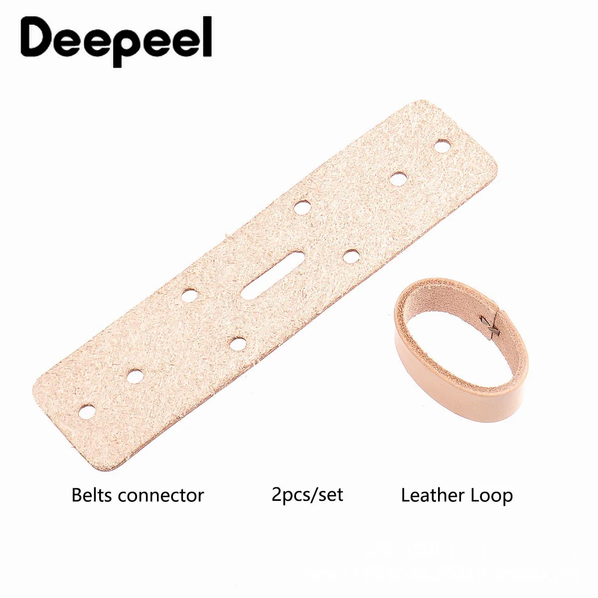 5Sets Deepeel 29-39mm Men Leathers Belt Head Connector for Pin Buckle Belts Leather Loop Headless Cowhide Waistband Accessories