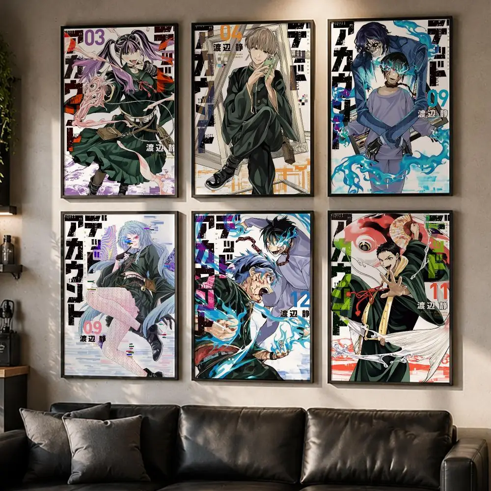 Trending Comic Dead Account Poster No Glue Residue Self-Adhesive Art Poster Wall Decor for Bedroom Living Room