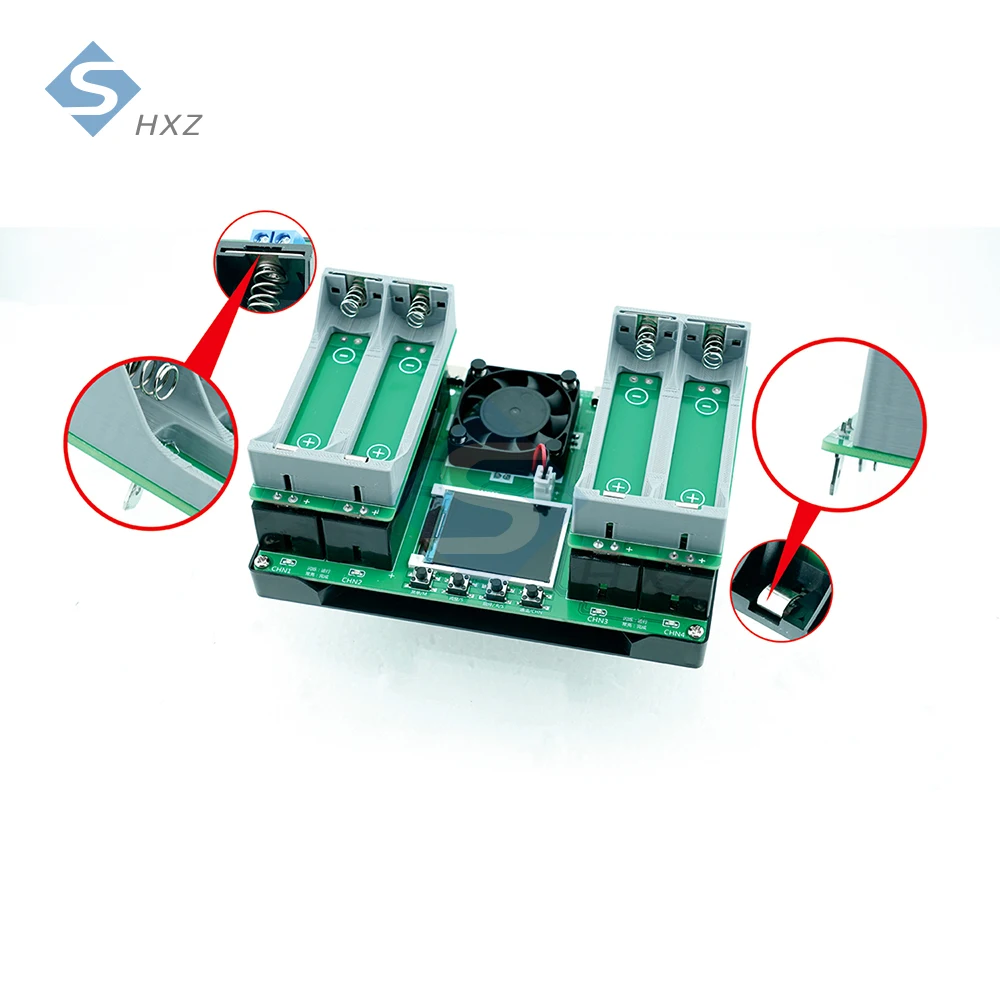 

18650 21700 Type-C 4Channel Battery Capacity Tester LCD Display MAh Lithium Digital Battery Detection Module For Battery Testing