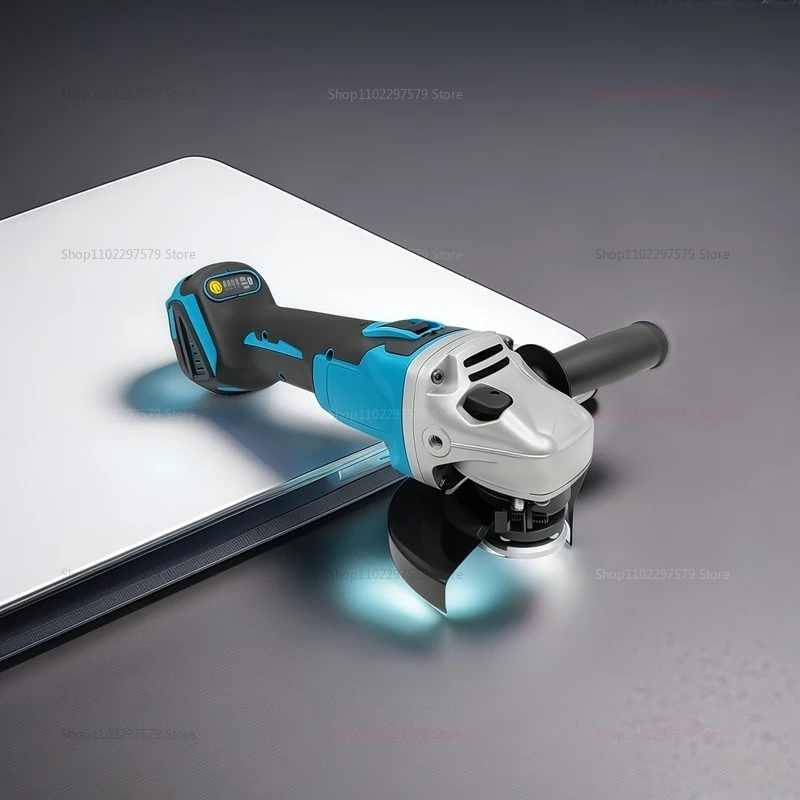 Szlifierka kątowa akumulatorowa 125mm 8500RPM niebieska do polerowania i szlifowania metalu, z mocowaniem na akumulator Makita.