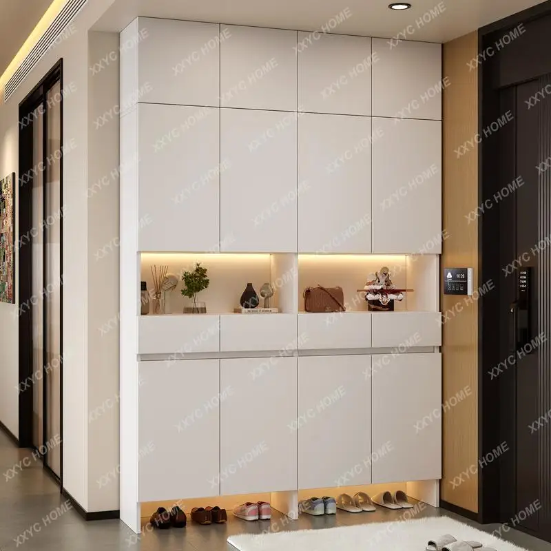 

home luxury living room cabinets storage large modern high-end shoe cabinet wooden entrance hall organizador zapatos live