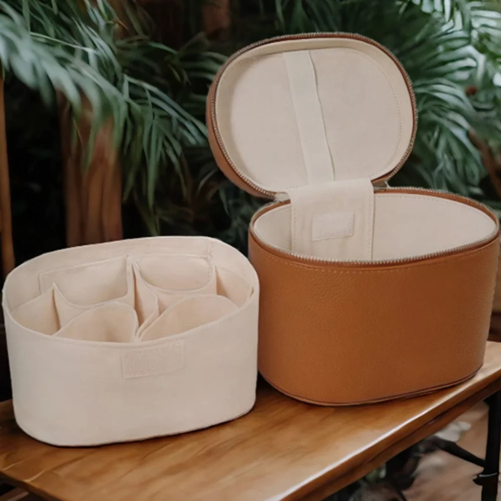 

Женская портативная косметичка большой вместимости из искусственной кожи с ручкой на молнии для хранения косметики