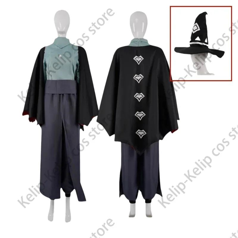 

Anime Game Sky：Children of The Light Season of Prophecy Cosplay Costume Black Cloak Uniform Hat Woman Halloween Carnival Suit