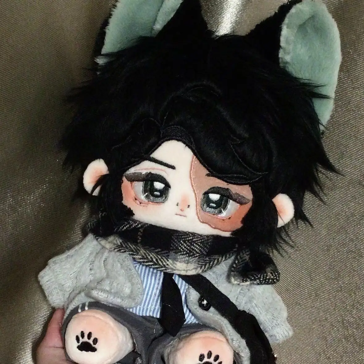 Anime Identity Ⅴ Norton Campbell Prospector 20cm Monster Ear Soft Plush Doll Body Dress Up Stuffed Toys Dolls Figures Xmas Gift