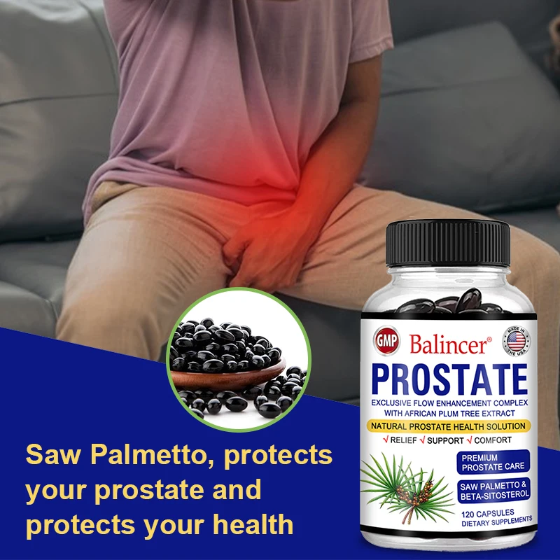 Men\'s Prostate Health - Contains Saw Palmetto To Help Relieve Bladder Pain, Reduce Urinary Frequency and Promote Restful Sleep