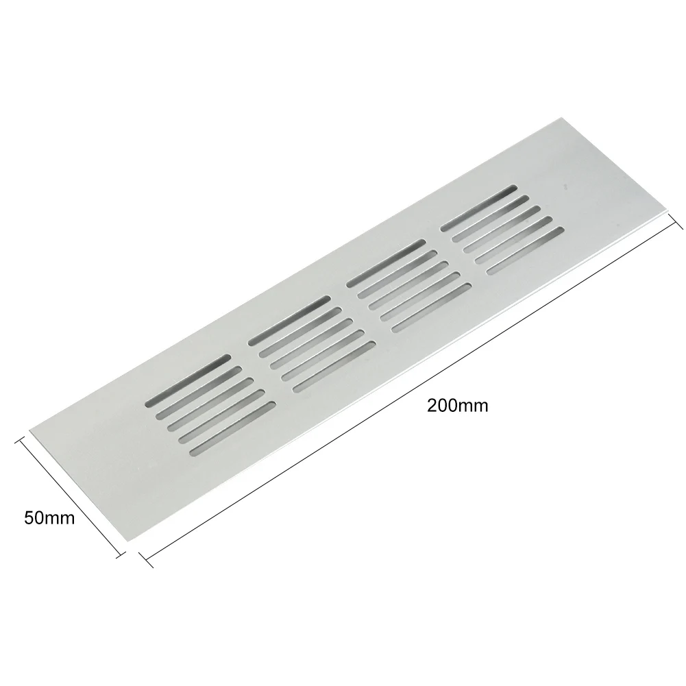 Aluminium Alloy Rectangular Air Vent Grille 50mm for Cabinet Wardrobe Ventilation Cover Resistant and Waterproof