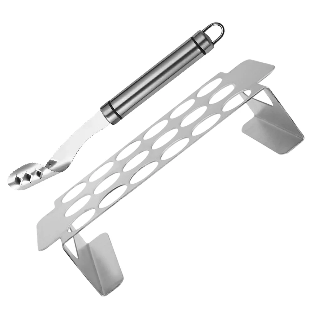 

Jalapeno Grill Rack with Chili Chili Tool Corer Tool and 18 Holes for Roasting Chili Tools and Chicken Wings in BBQ Smoker or