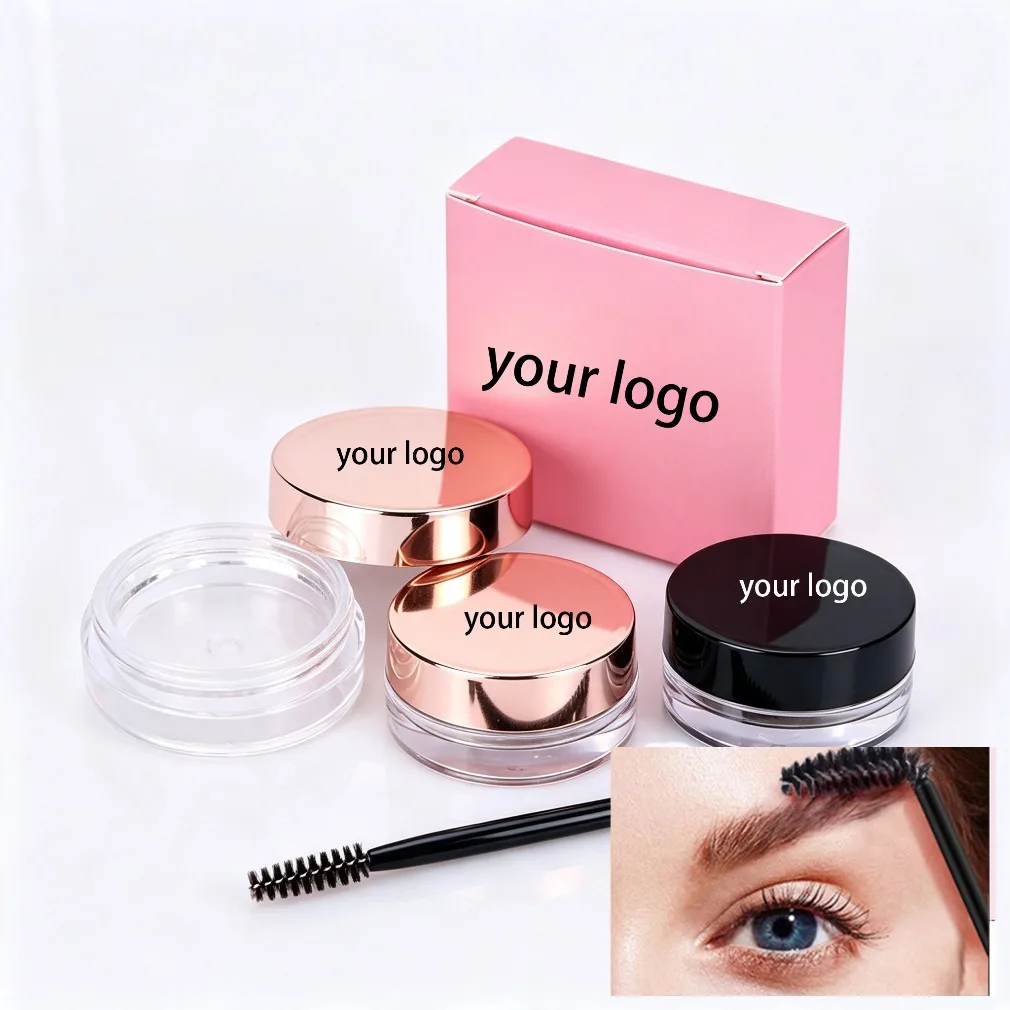 Natural Brow Wax Soap for Wild Fluffy Brows Taming Gel Private Label Custom Logo Vegan Makeup Wholesale Eyebrows Shape Set